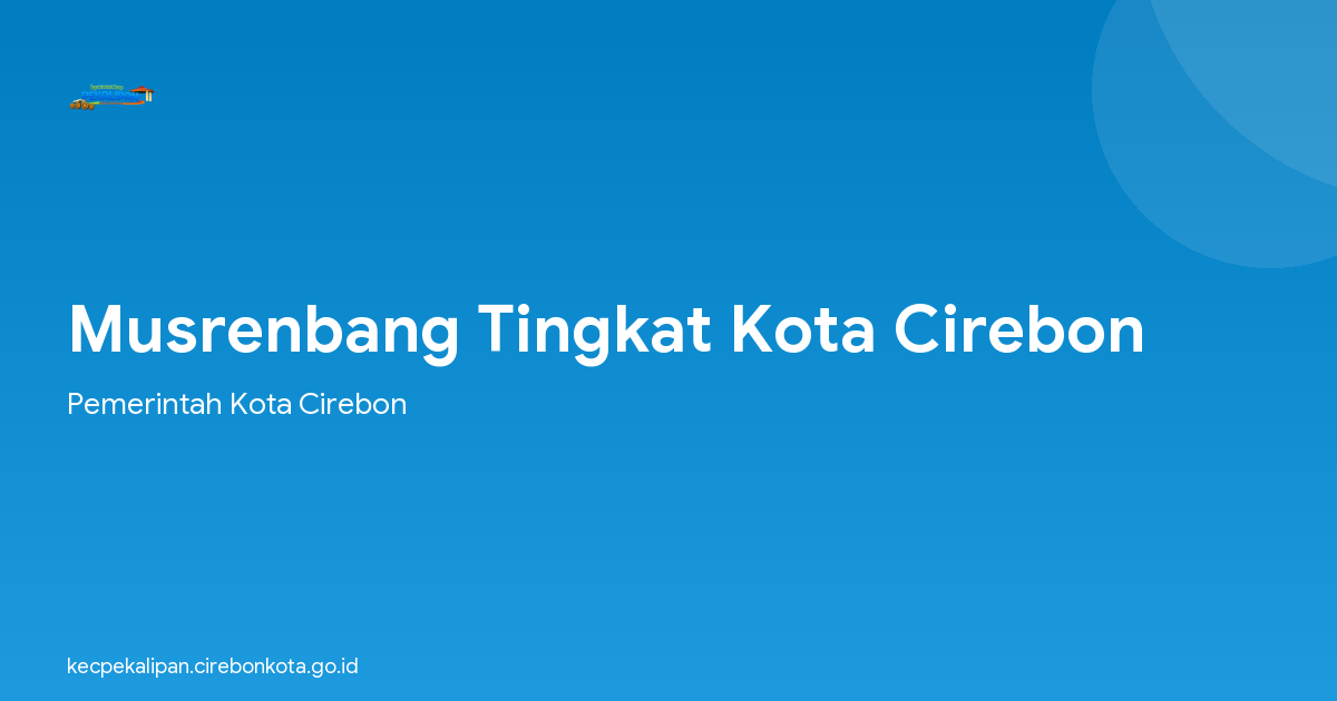 Musrenbang Tingkat Kota Cirebon