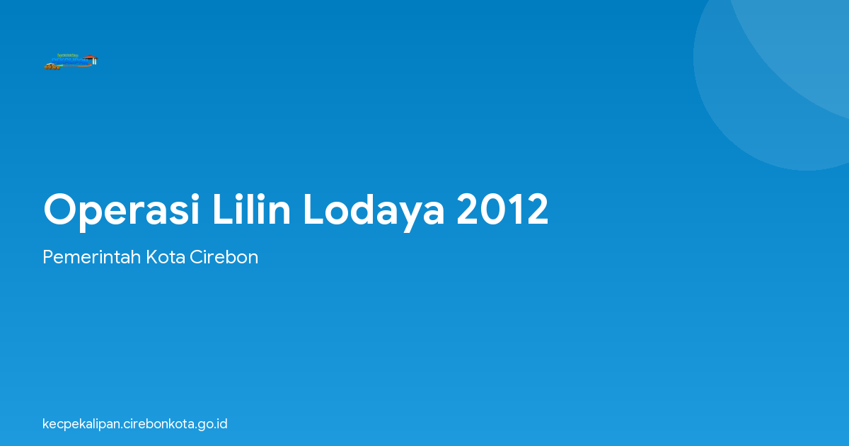 Operasi Lilin Lodaya 2012