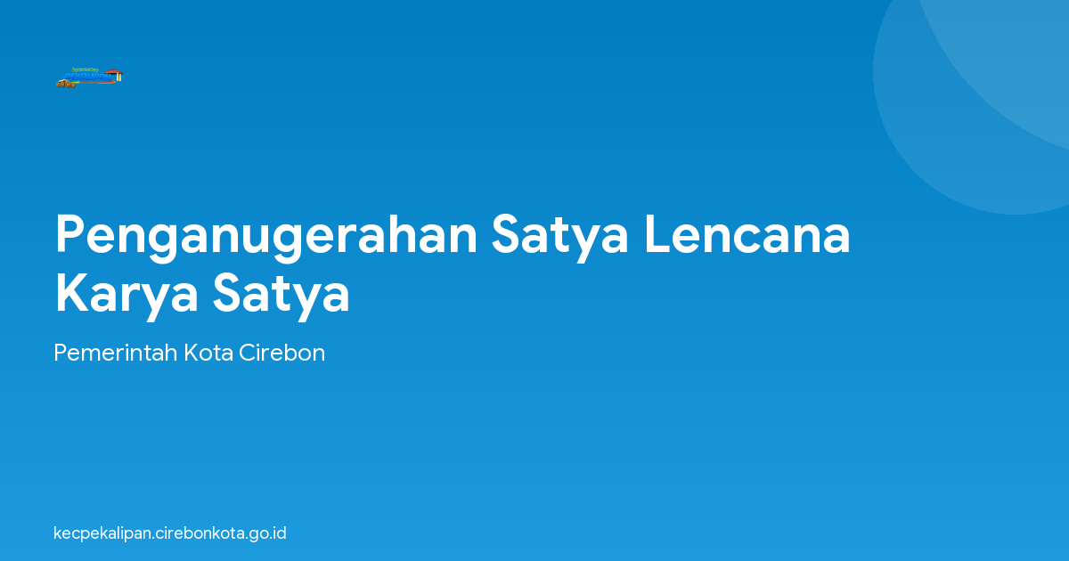 Penganugerahan Satya Lencana Karya Satya