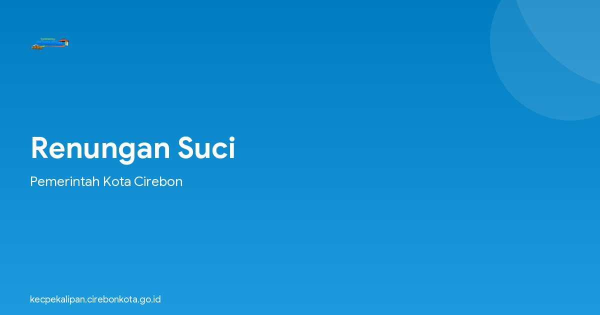 Renungan Suci