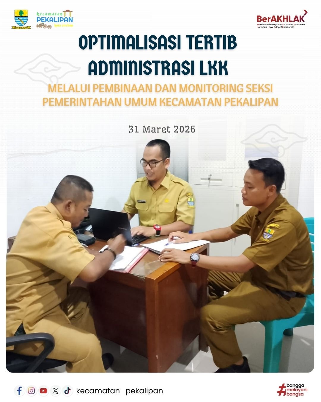 Kecamatan Pekalipan Gelar Pembinaan dan Monitoring Database LKK Se-Kecamatan