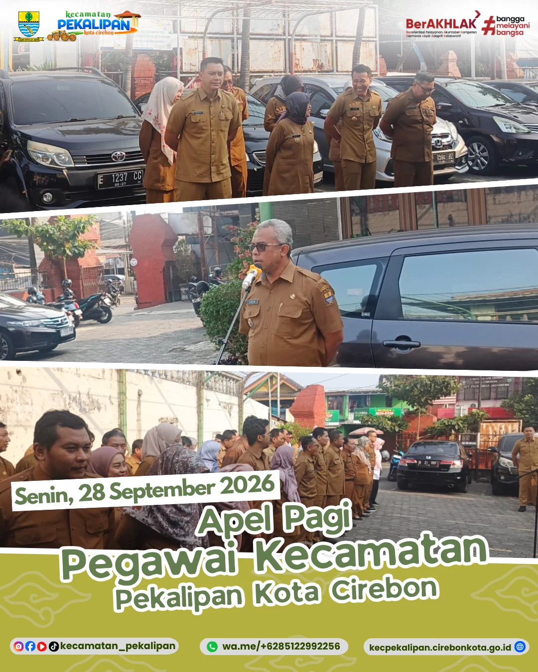 Dorong Capaian Kinerja ASN Tembus Box 7, Camat Pekalipan Beri Arahan Strategis pada Apel Pagi